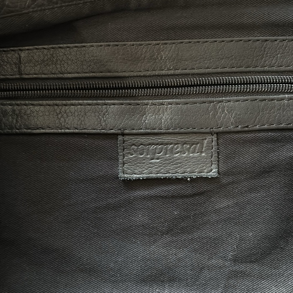 Sorpresal Black Leather Tote Bag - Picture 6 of 7